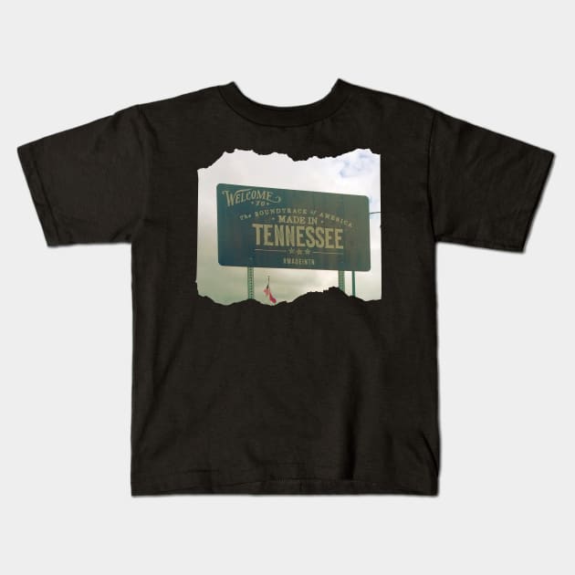 Picture of a Tennessee sign photography Welcome to TN Kids T-Shirt by BoogieCreates
